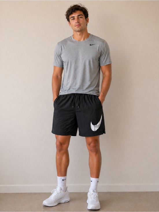 Nike Other - Nike Black Athletic Shorts with White Swoosh